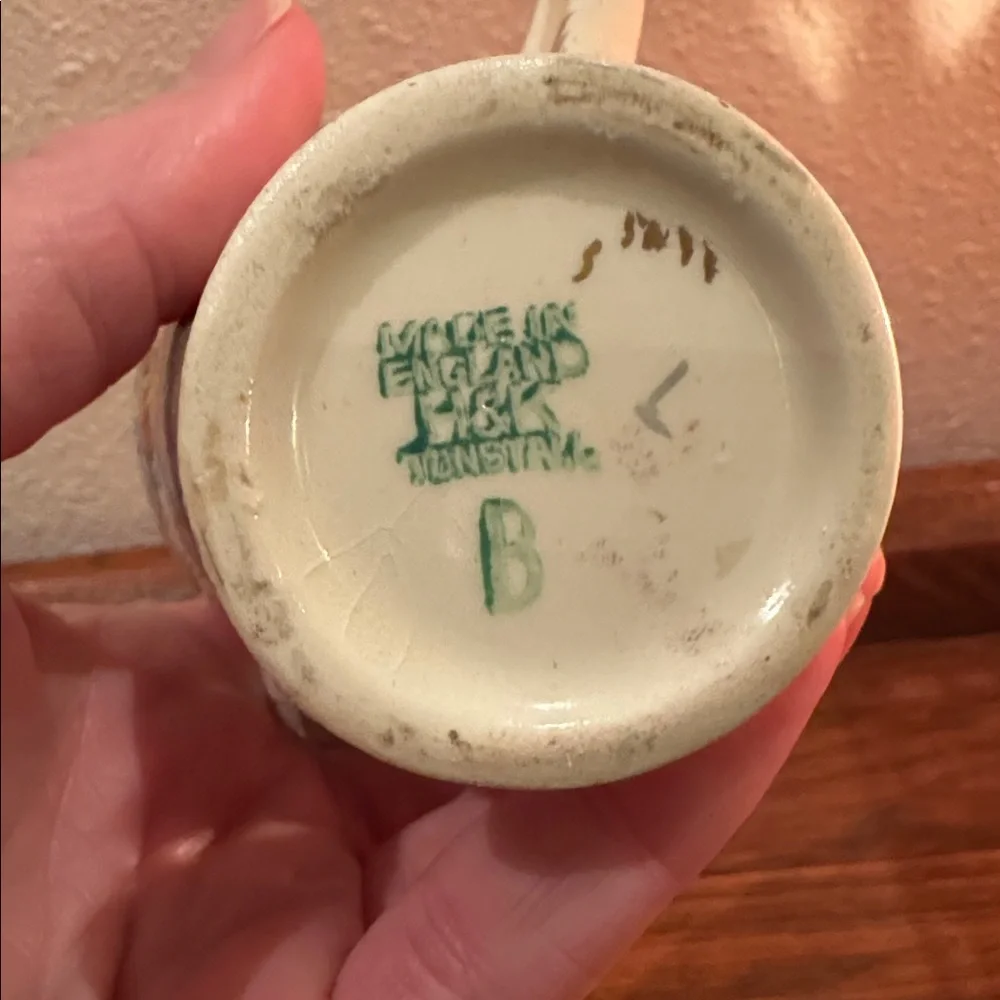 Antique H&K Tunstall Made in England Creamer Elegant Floral Gold Purple art deco - Picture 4 of 5